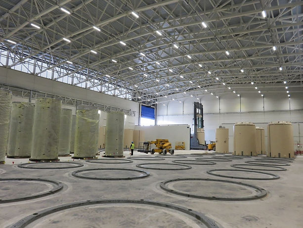 LN-LINEAR/GAMMA luminaires installed inside NEK waste management building
